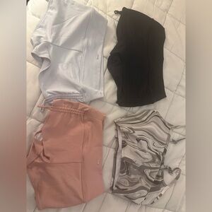 PINK Victoria's Secret Swimwear Set - Black, Pink, Gray, White